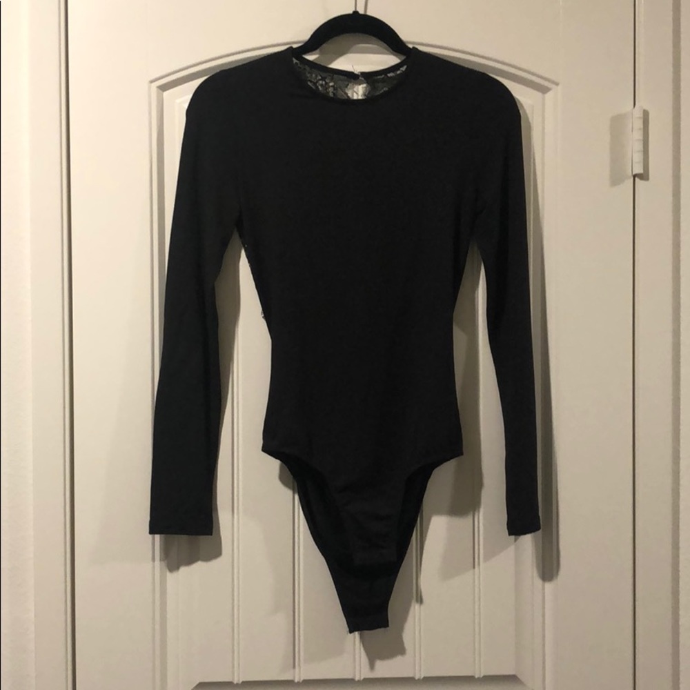 Long sleeved lace bodysuit